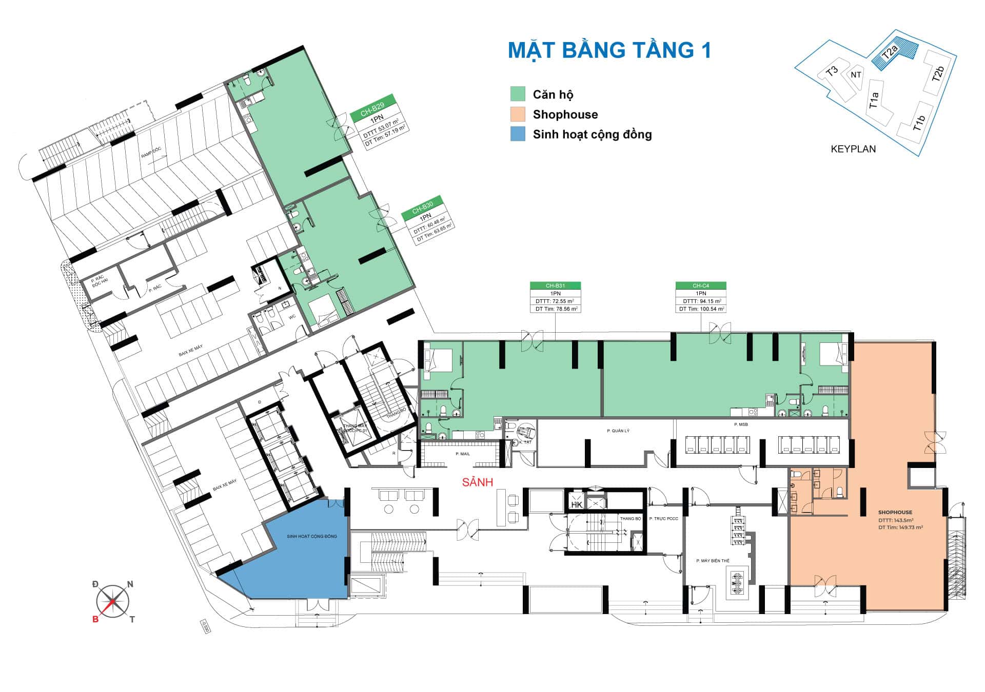 Mặt bằng 1 Block Destillo