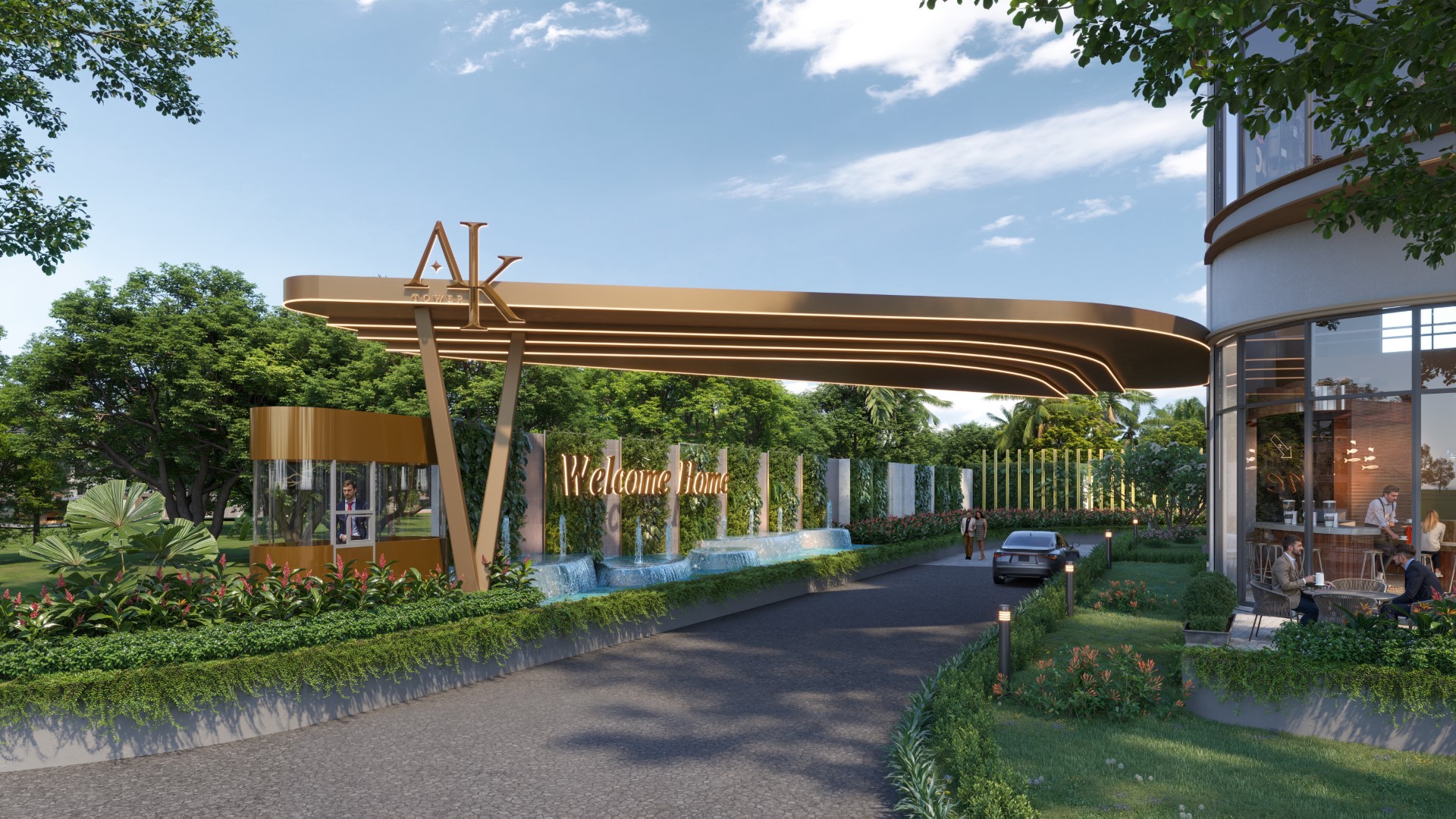 Cổng vào A&K Tower