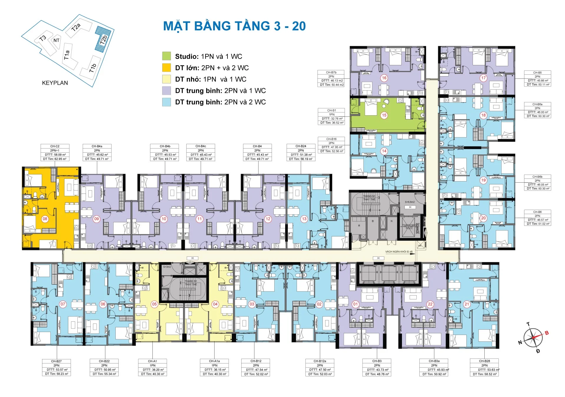 Mặt bằng Tầng 3- 20 Block Bona