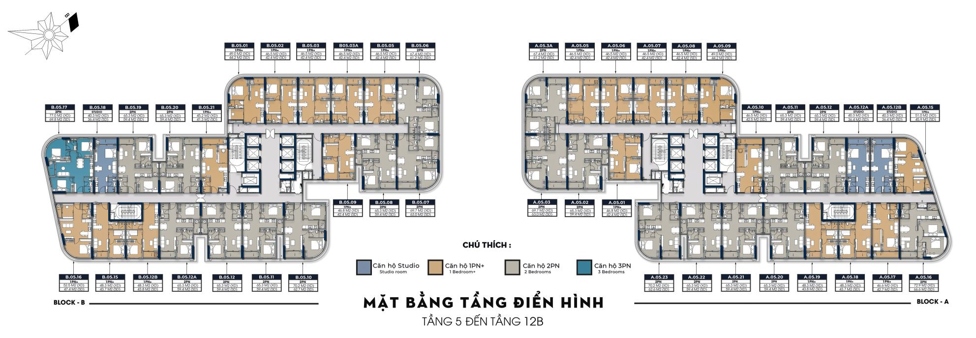 Mặt bằng Tầng 5- 12B